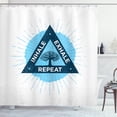thumbnail image 1 of Ambesonne Inhale Exhale Shower Curtain, Tree of Life, 69"Wx75"L, Night Blue and White, 1 of 3