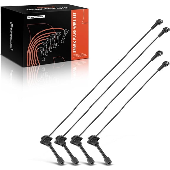 A-Premium Ignition Spark Plug Wires Set of 4 Compatible with Toyota Celica 1994-1997, Corolla & Geo Prizm 1993-1997, 1.6L 1.8L Naturally Aspirated
