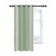 thumbnail image 7 of Sage Green Thermal Insulated Blackout Curtains for Bedroom 84 Length White Striped Room Darkening Curtain 1 Panel Grommet Window Curtain Drape for Living Room Nursery Room, 7 of 7