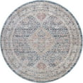 thumbnail image 1 of Unique Loom 3147835 4 x 4 ft. Elizabeth Noble Round Rug, Blue, 1 of 1