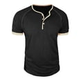 thumbnail image 5 of Henley Shirts for Men Summer Fashion Casual Short Sleeve Relaxed Fit Lightweight Tshirts Color Block Mens Tees, 5 of 9