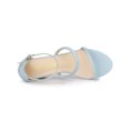thumbnail image 4 of BLISSFUL STEP Women's Open Toe Strappy Block Heel Sandals Sky Blue 6, 4 of 7
