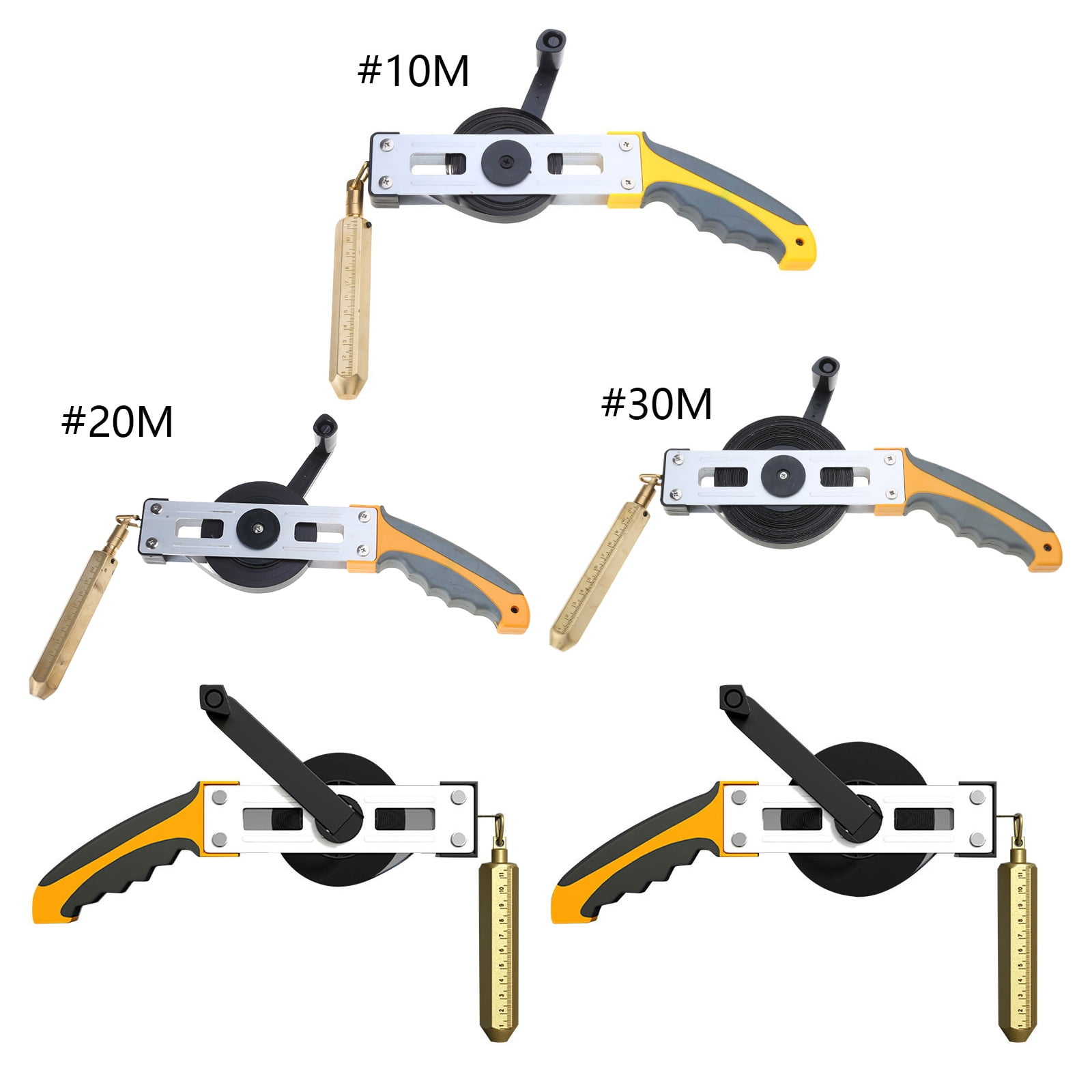 Oil Gauging Tapes Measuring Ruler Tape Measure Carbon Steel Rubber Handle Accuracy Oil Gauging Tape 5/10/15/20/30M