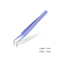 thumbnail image 1 of 4 Pcs Anti-static Precision Macaron Tweezers Set Curved Straight Tip Stainless Steel Tweezer Eyelash Extension Nail Art Deco Tool, Purple Straight, 1 of 3