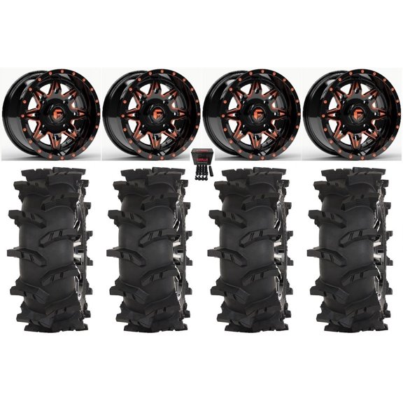 Fuel Lethal 15" Wheels Orange 33" Outlaw Max Tires Polaris RZR XP 1000 / PRO XP / Ranger XP 900/1000