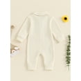 thumbnail image 4 of Musuos Baby Boys Spring Fall Jumpsuit, 3M 6M 12M 18M Long Sleeve Turn-down Collar Solid Romper Casual Newborn Clothes, 4 of 9