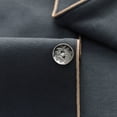 thumbnail image 5 of RKSTN Pajamas Set For Men Soft Short Sleeve Pjs Sets Solid Color Button Down Lapel Collar And Shorts Sleepwear Summer Lightweight 2 Piece Comfy Sleepwear, 5 of 8