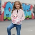 thumbnail image 3 of Xoenoiee Axolotl Snowman Print Girls Half Zip up Sweatshirt Trendy Winter Cropped Hoodie Long Sleeve Shirt Pullover Youth Girl Outwear Coat, 5-6 Years, 3 of 7