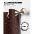 thumbnail image 6 of Outdoor Curtains for Patio, Solid Brown Waterproof Blackout Outside Curtain for Porch/Pergola/Gazebo, Vintage Minimalism Abstract Denim Pattern Thermal Insulated Drapes, 1 Panel, 54 x 108 Inch, 6 of 8