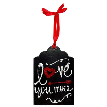 Mini MDF Chalkboard Tag, Love You More