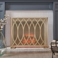 thumbnail image 2 of GDF Studio Ankeny Modern Single Panel Iron Fireplace Screen, Gold, 2 of 7