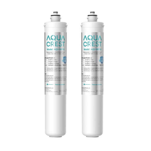 AQUACREST H-300 Under Sink Water Filter, NSF/ANSI 42 Certified, 24K Gallons, Replacement Cartridge for Everpure H-300, H-300-NXT, 7CB5, EV9270-71, EV9270-72, EV9618-11, EV9855