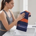 thumbnail image 4 of Unique Bargains Ear of Wheat Stripe Cotton Soft Absorbent Hand Towel Blue 4pcs 29" x 13", 4 of 8