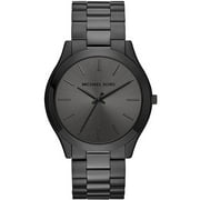 Michael Kors Men's Slim Runway 42mm Black Steel Bracelet & Case Quartz Analog Watch MK8507