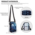 thumbnail image 6 of HELLHERO Sea Turtle and Starfish Design Crossbody Sling Bags with Zipper Underarm Shoulder Bag Vintage Polyester, 6 of 7