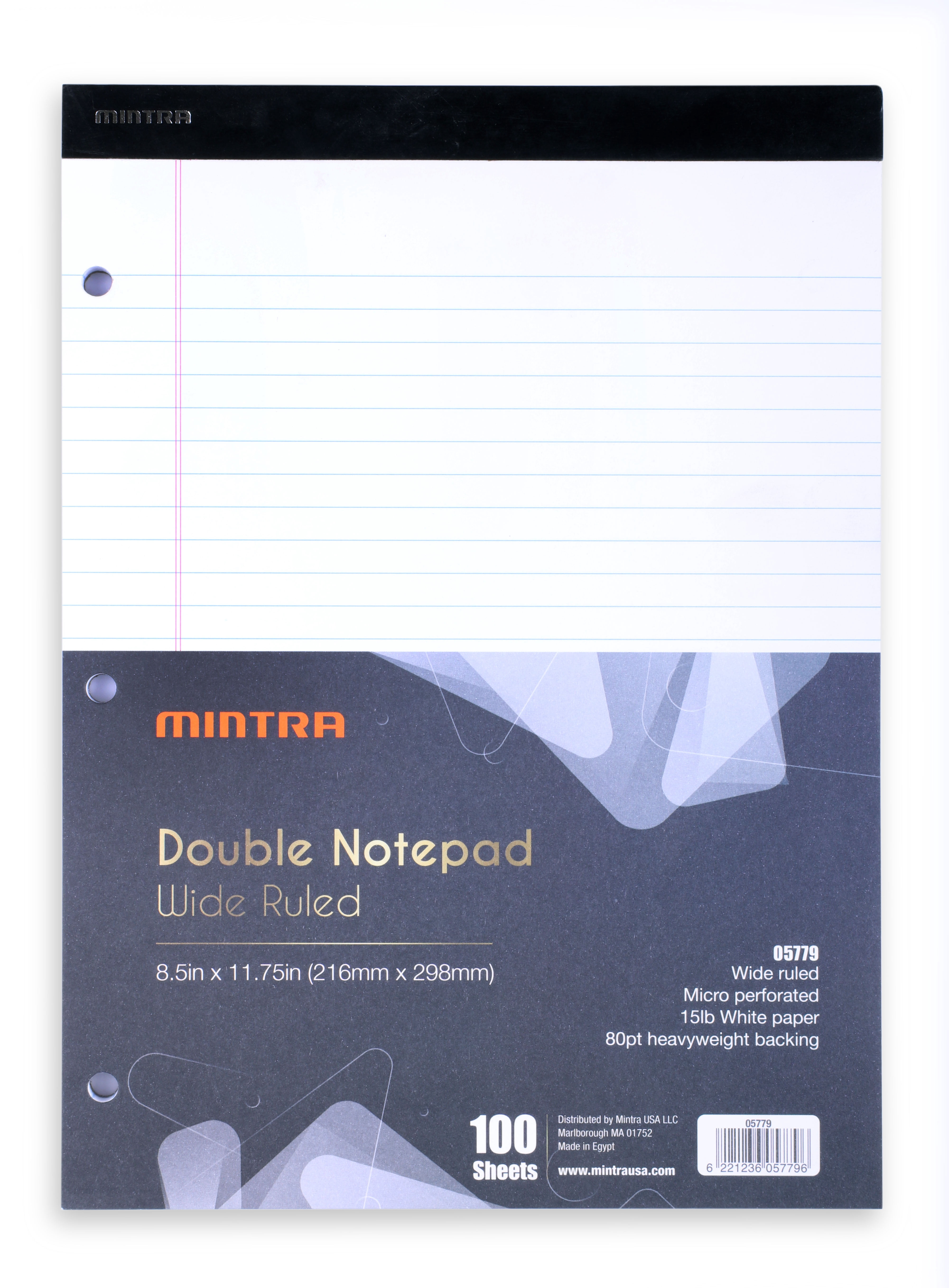 Mintra Office Legal Pads -(8088) 50 Sheets per Notepad (Double Pad (Narrow Ruled, White), 18pk (9-2 Pack)