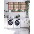 thumbnail image 6 of Red Brown Plaid Kitchen Valances for Windows Country Farmhouse Checkered Valance Curtains&nbsp; for Kitchen /Living Room/Bedroom/ Bathroom Decor, 54"x18 " ,Rod Pocket 1 Panel,, 6 of 7