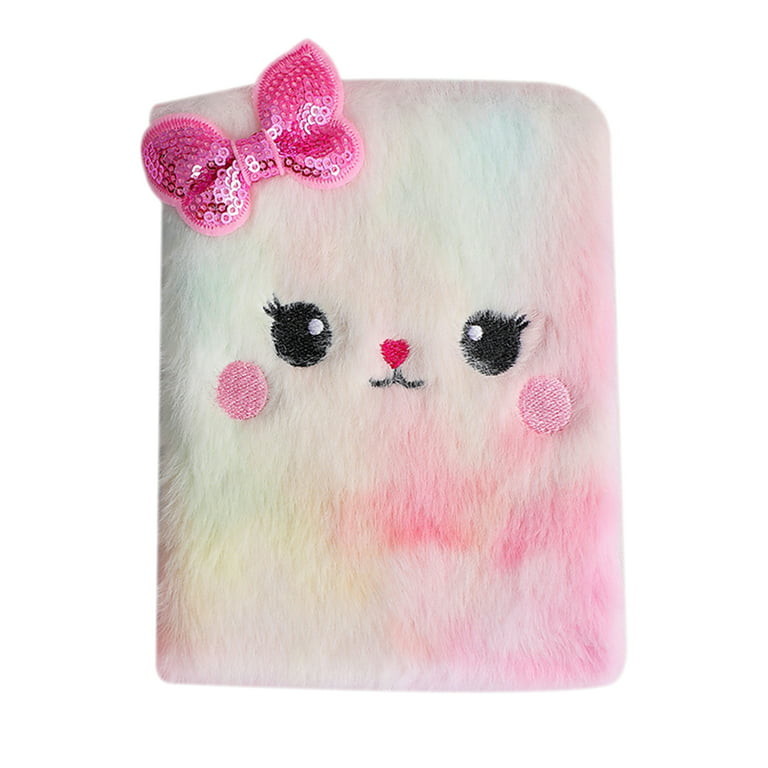Book Journal Notepad Pink Kawaii Stationary Notebooks For Kids Fluffy Diary  Ages 8-12 Lock - AliExpress