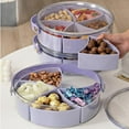 thumbnail image 4 of Giyblacko Divided Serving Tray With Lid And Handle Portable Snack Tray With Lid Snackle Box Charcuterie Container Snack Platters Organizer For Candy Fruits Snacks, 4 of 7