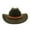 ZD-Green, variant on Glisme Cowboy Hat New Straight Cowboy Hat British Style Fedora Flat Top Black Top Hat Caps For Outdoor