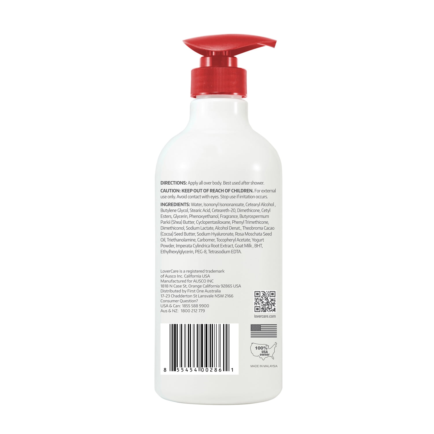 2-Pack LoverCare Goat's Milk Body Lotion 27 fl oz (800ml) Rose Hip Seed Oil