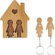 thumbnail image 1 of Couple Key Rings Decorations, Wooden Decorative Family Sign with Key Holder, Housewarming Gifts for Couple, 1 of 5