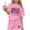 01-Pink, variant on Atogsazn Childrens Girls 4th of July Clothes Set Kids Casual Loose Fit Short Sleeve T-shirt & Shorts Outfit Summer Black 7-8Years Fashion