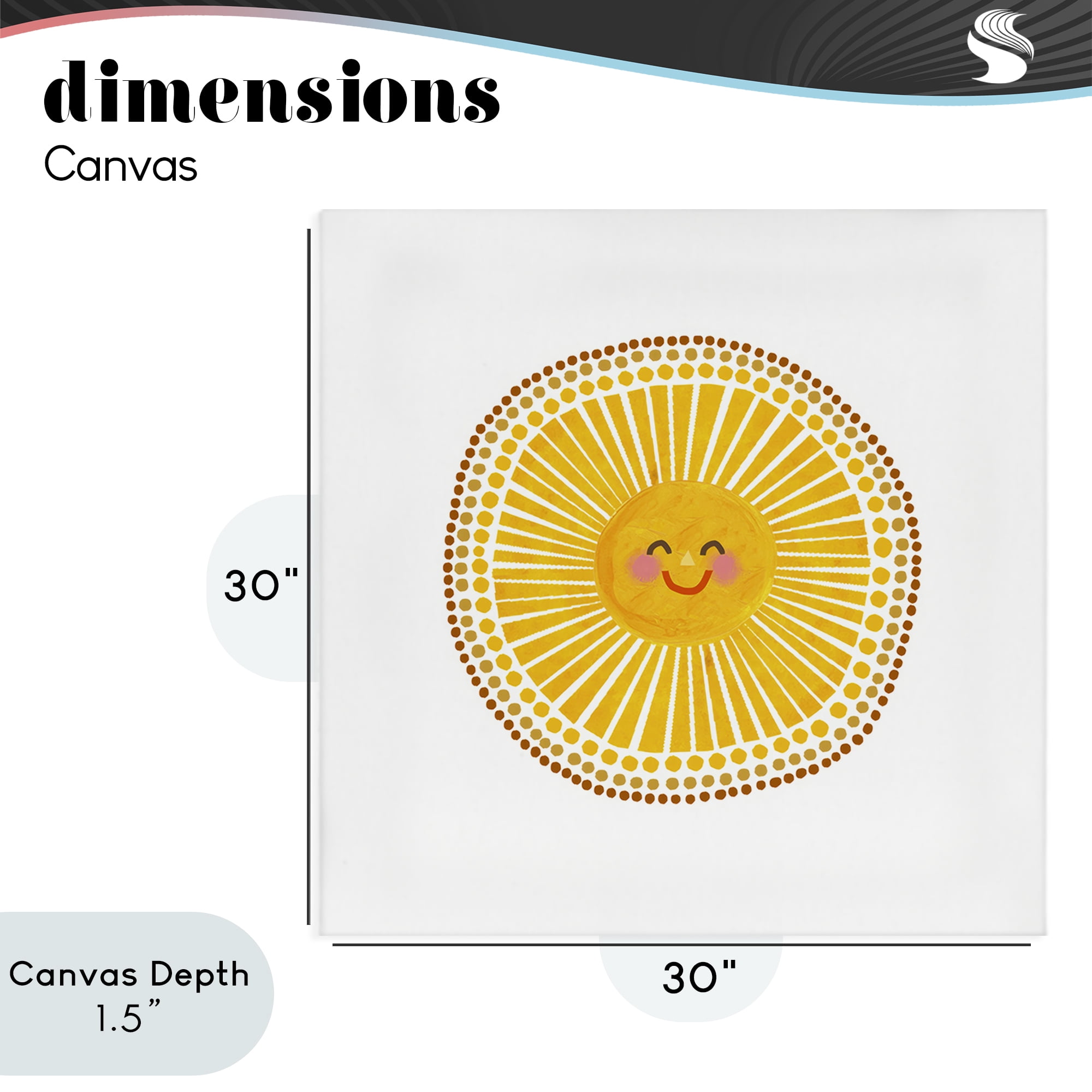 Stupell Industries Yellow Sun's Smile Canvas Wall Art, design by Katherine Herrell Studio