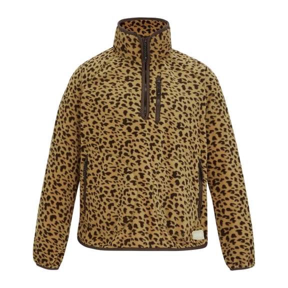 Regatta Womens Frankie Leopard Print Half Zip Fleece Top