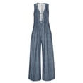 thumbnail image 6 of Blmnix Cargo Pants Pants for Women Trendy Plus Size Pants Jumpsuits Pant Flare Leg Baggy High Waisted Blue Long Baggy Pants Women,XXXL, 6 of 7