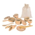 thumbnail image 1 of Madera Finición de té de Juego de té de niñas Juego de té de juguete Jugar a los niños pequeños Tea de té de para niños Regalo de, 1 of 9