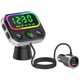thumbnail image 1 of Kit de manos libres para radio de coche con transmisor FM Bluetooth 5.0 para coche Cargador USB QC3.0 compatible con entrada auxiliar TF, 1 of 5