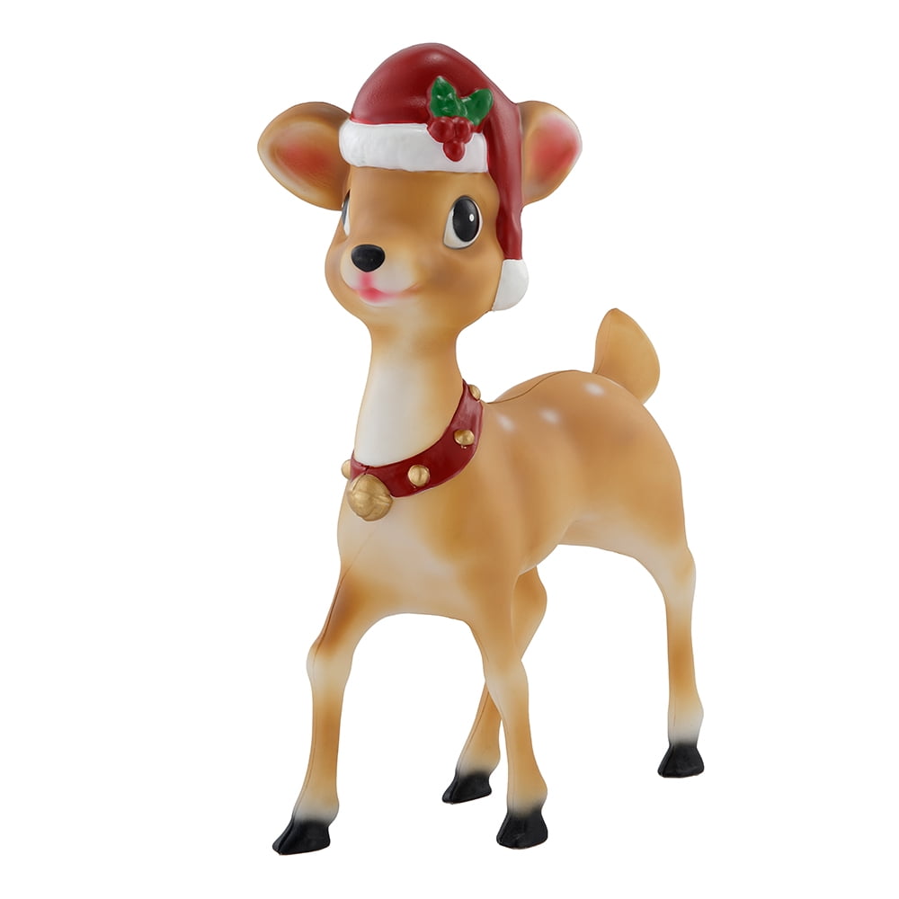 24In blow mold Reindeer, Christmas Outdoor Decoration with LED illumination, by Holiday Time