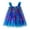 Blue, variant on Summer Dresses For Girls Sleeveless Star Moon Tie Dye Tulle Holiday Party Dance Party Princesses Clothes Princess Dresses For Girls Size 2-3T