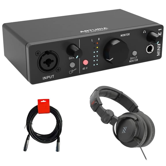 Interfaz de audio Arturia MiniFuse 1 USB-C con audífonos