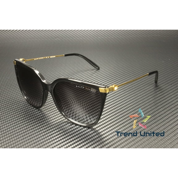 RALPH LAUREN RL8209 50018G Shiny Black Gradient Grey 57 mm Women's Sunglasses