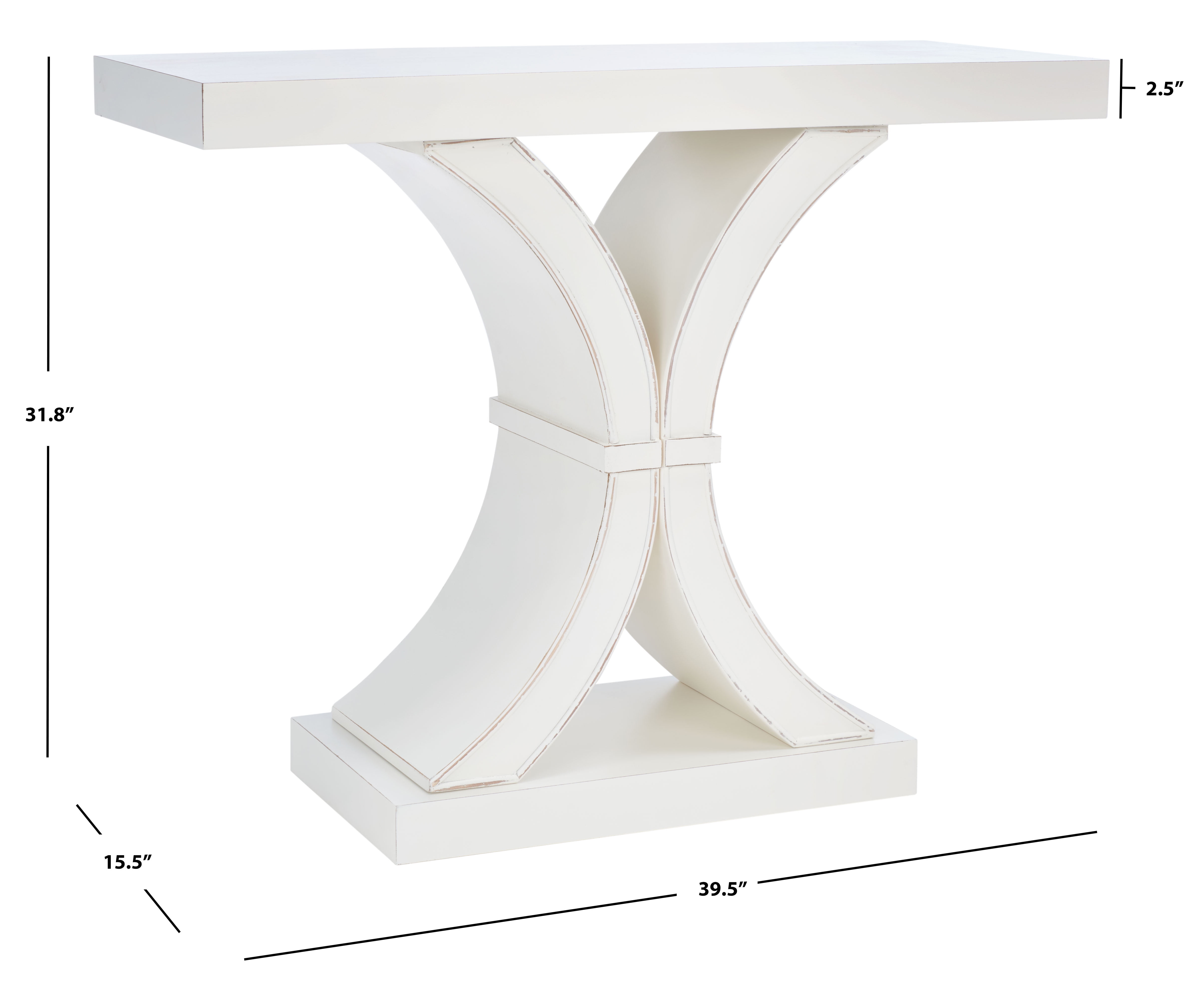 SAFAVIEH Dryden Modern Wood Console Table, Cream