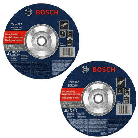 Bosch 2 Pack of 7 x 1/4 Inch 30 Grit Grinding Abrasive Wheels - GW27M701-2PK