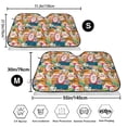 thumbnail image 3 of Haiem Retro Summer Stamp Car Windshield Sun Shade - Blocks UV Rays Sun Visor Protector, Sunshade to Keep Your Vehicle Cool, Universal Fit SUV Van Sedan-Medium, 3 of 7