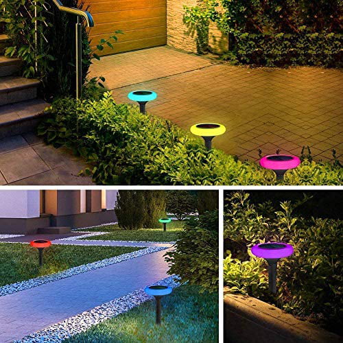 Fatpoom Solar Lights Outdoor Flickering Flames Solar Torches Lights Outdoor Solar Landscape Landscape Decoration Lighting Dusk to Dawn Auto On/Off Pathway Lights for Garden Patio Driveway 1 Pack