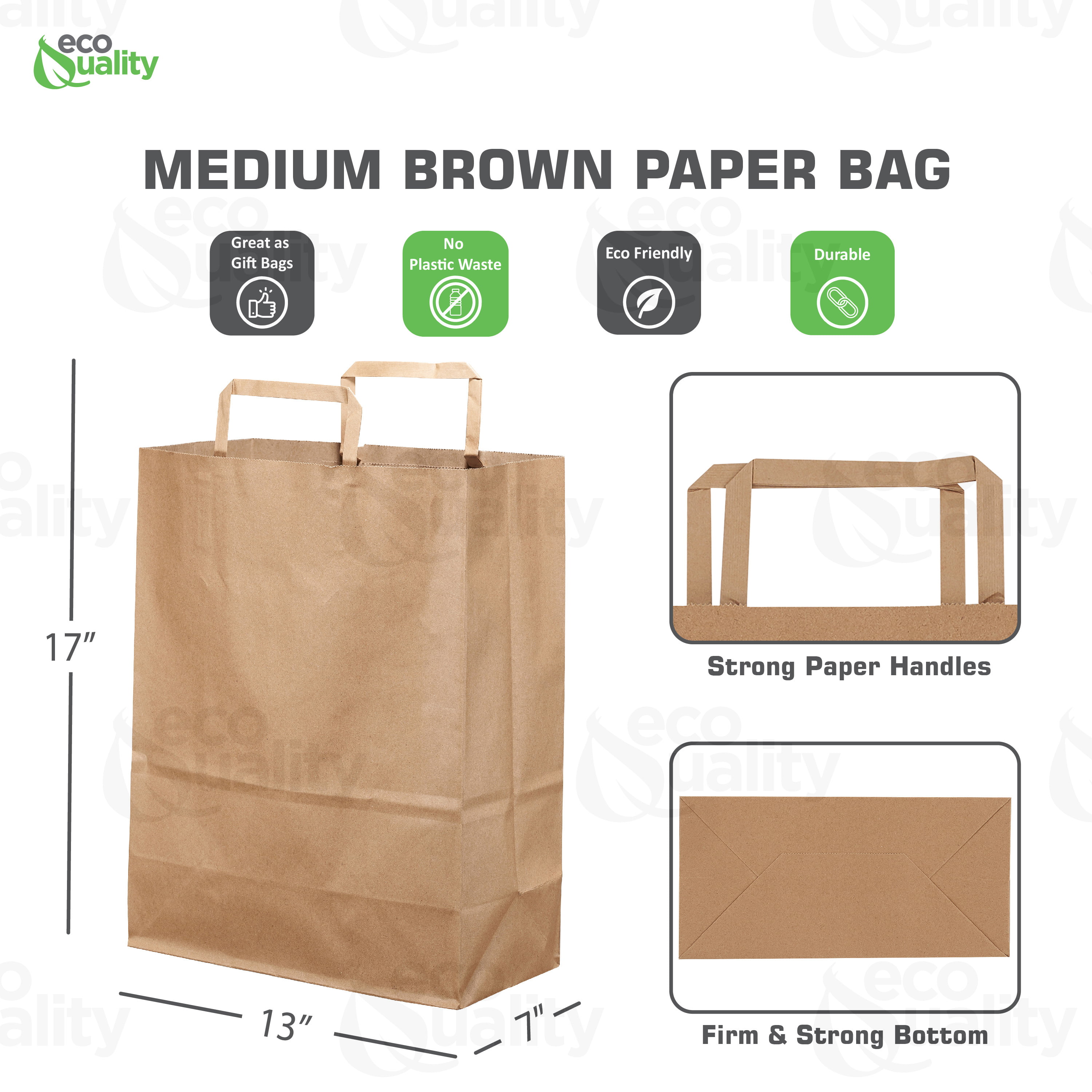 3Lb Kraft Brown Bakery Grocery Paper Bags #3 Small Packaging Paper Bag –  EcoQuality Store