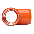 thumbnail image 4 of FORMUFIT PVC Fitting, Standard Tee , Furniture Grade, 1-1/4" Size, Orange, 4-Pack (F114TEE-OR-4), 4 of 7
