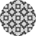 thumbnail image 1 of Ahgly Company Machine Washable Indoor Round Transitional Platinum Gray Area Rugs, 6' Round, 1 of 7