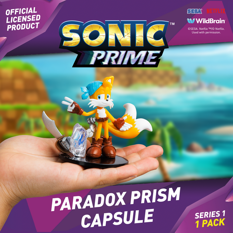 Sonic Prime Paradox Prism Capsule with Figure, Shard and Leaflet – 8 Styles