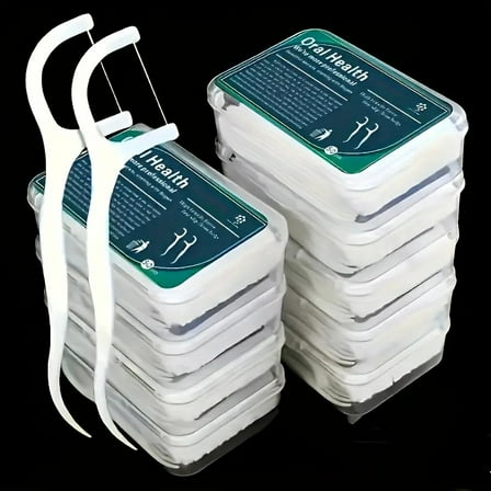 150 pieces of dental floss-Plant Based Dental Floss Picks for Superior Oral Care, Dental Hygiene, and Gum Healt，Travel Floss Sticks Storage Boxs ﻿