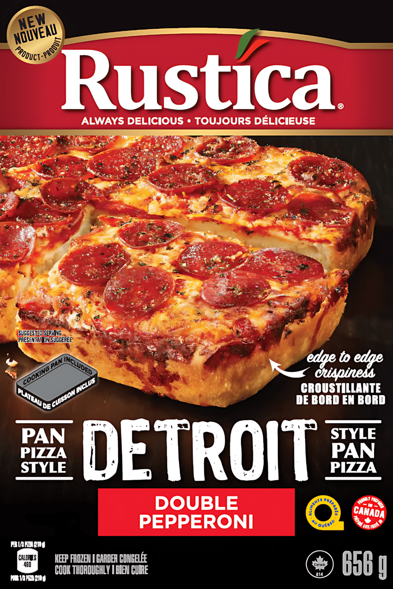 Rustica Detroit Style Pan Pizza Double Pepperoni, Detroit Style Pan Pizza Double Pepperoni