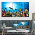 thumbnail image 1 of Colorful Coral Reef with Fishes - Seascape Canvas Art Print, 1 of 3