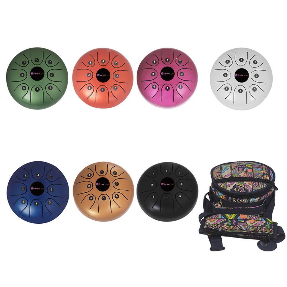5.5 Inch Mini 8-tone Steel Tongue Drum C Key Percussion Instrument Hand Pan