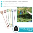 thumbnail image 2 of Sunnydaze Piquets Porte-Boissons/boissons d'Extérieur pour Pelouse, 6 Pk, Orange, Rouge, Vert, Jaune, Bleu et Violet, 2 of 8