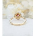 thumbnail image 6 of HeartsAndYou 2ct Natural Ruby & Diamond Ring Ballerina 100% REAL 14k SOLID Yellow Gold, 6 of 9